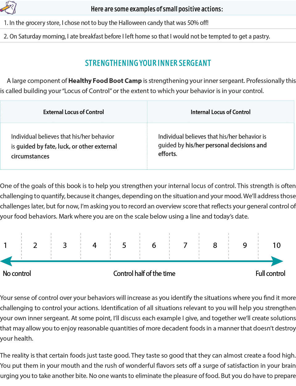  ﻿Strengthening Your Inner Sergeant A large component of Healthy Food Boot Camp is strengthening your inner sergeant....